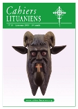 Cahiers Lituaniens N 10 - Riauba